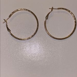 Gold plated hoops